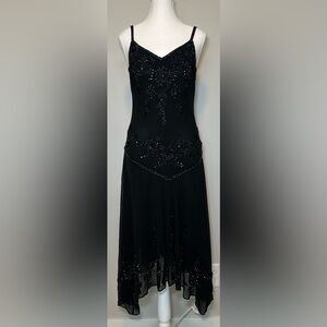 Vintage beaded whimsigoth fairy dress black backless goth feminine Y2K witchy 8
